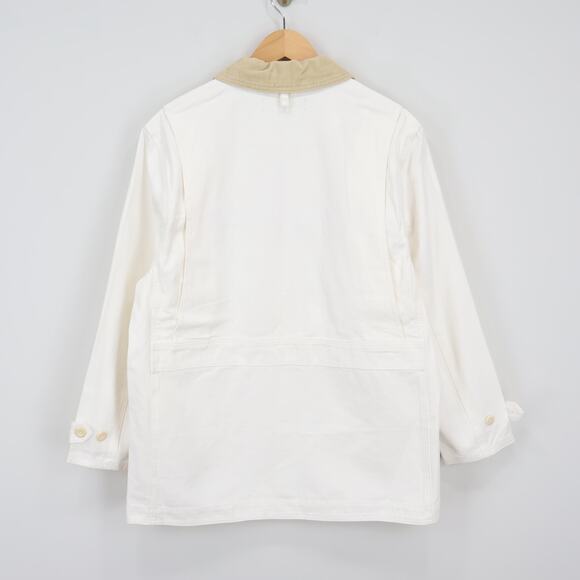 J.Crew Women's Barn Patch Pocket Canvas Jacket Ivory Size Medium NWT - Picture 6 of 9